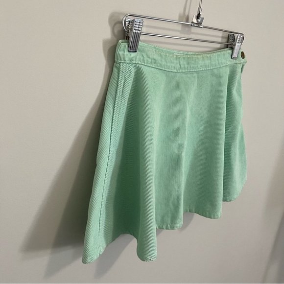 American Apparel Corduroy Mini Circle Skirt Turquoise - Picture 8 of 13